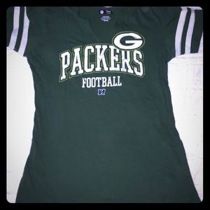 Green and yellow go packers apparel fit and flare